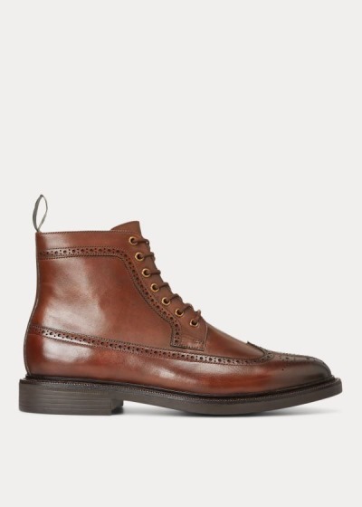 Botas Polo Ralph Lauren Asher Couro Wingtip Homem 25461-MNZE